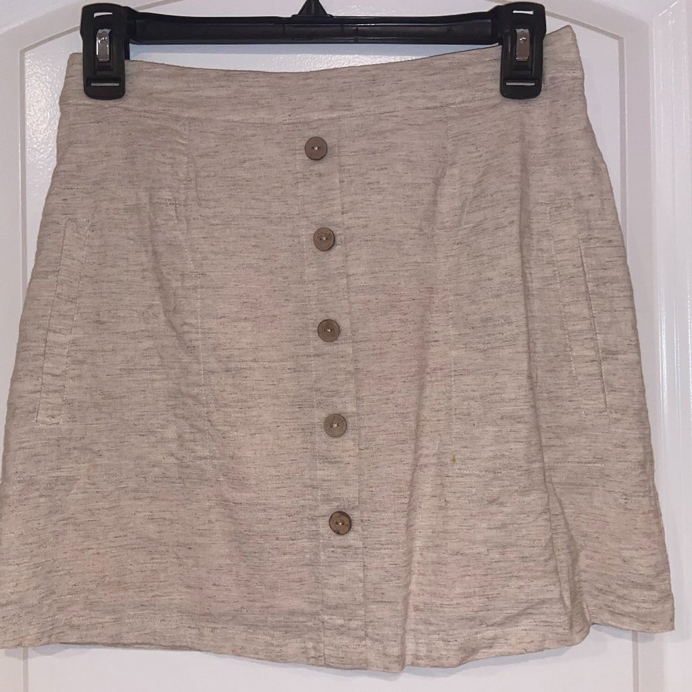 Altar’d State “Perfect Linen Skirt” Mini Shirt Linen Blend Small